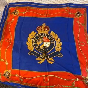 Polo Ralph Lauren Equestrian Scarf 100% silk scarf